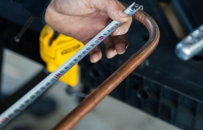 Mesure de tuyaux en cuivre
